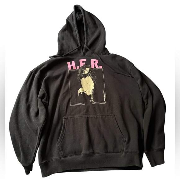 HER Hoodie Black in Color Sizes Medium or Large - Picture 1 of 6